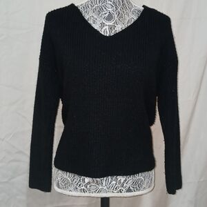 Jessica Simpson Black V-Neck Sweater